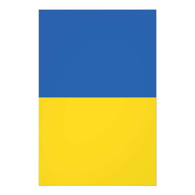 Impression Photo Drapeau d'Ukraine (Devant)