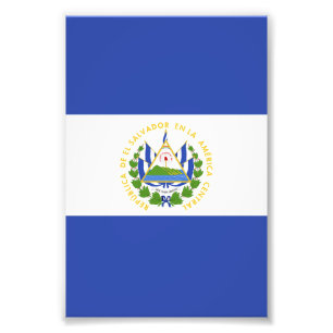 Impression Photo Drapeau El Salvador