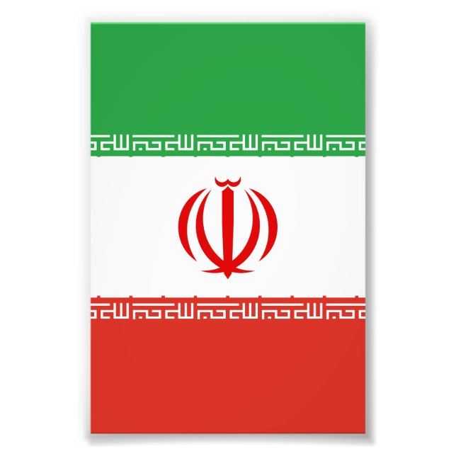 Impression Photo Drapeau iranien (Devant)