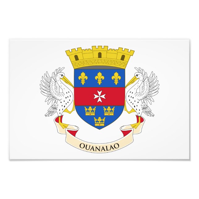 Impression Photo Drapeau Saint-Barthélemy (Devant)