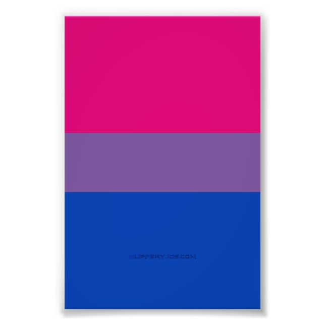 Impression Photo Drapeau SlipperyJoe's Bisexual Pride lavande-rose (Devant)