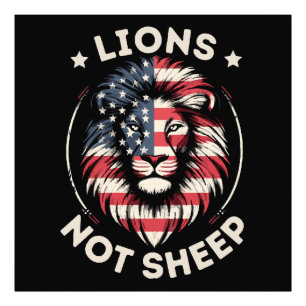 Impression Photo Drapeau USA, LIONS PAS MOUTONS
