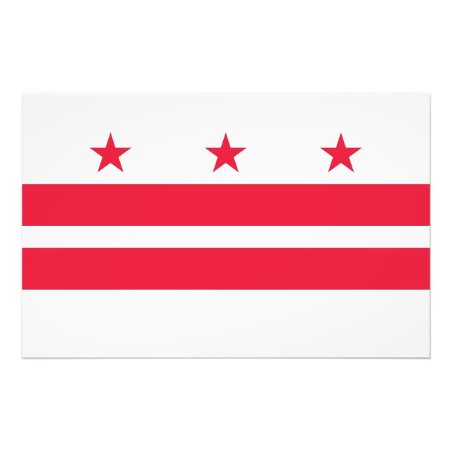 Impression Photo Drapeau Washington DC (Devant)