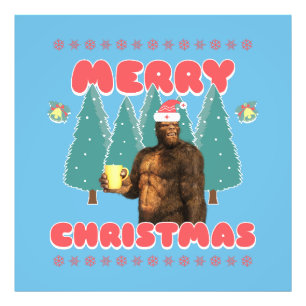 Impression Photo Drôle Bigfoot - Joyeux Noël