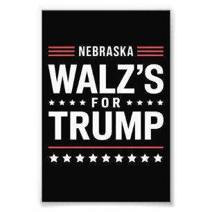 Impression Photo Drôle Trump Vance Walz's Pour Trump Nebraska