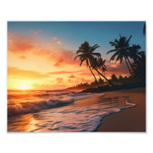 Impression photo du coucher de soleil