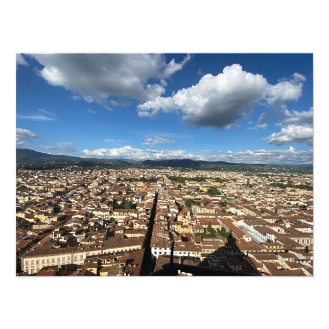 Impression Photo Du haut du Duomo à Florence, Italie (Devant)
