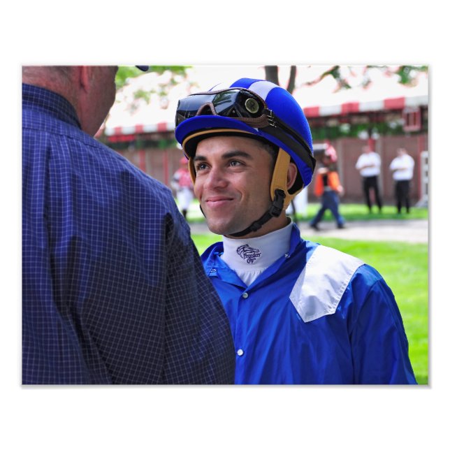 Impression Photo Dubai Derby gagnant du jockey Joel Rosario (Devant)