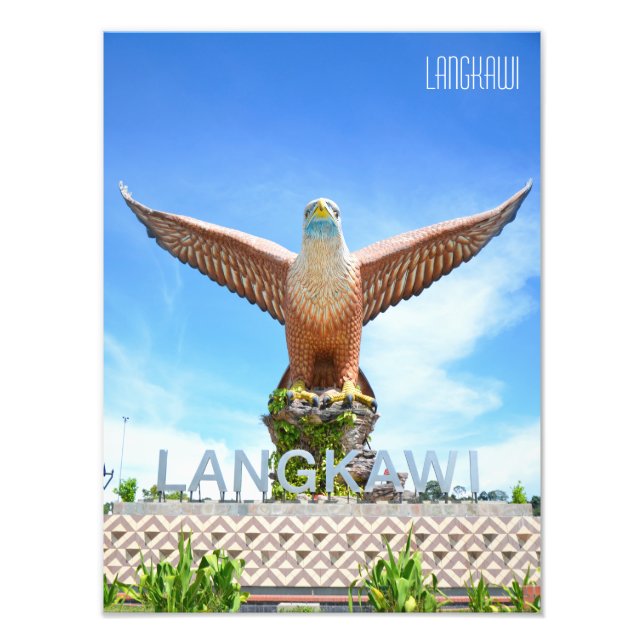 Impression Photo Eagle Statue Langkawi Malaisie Voyage Souvenir (Devant)