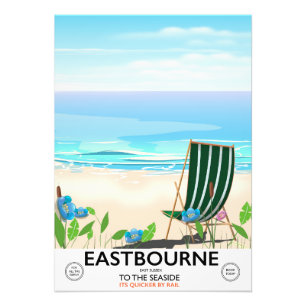 Impression Photo Eastbourne Beach East Affiche de voyage du Sussex