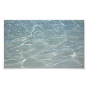 Impression Photo Eau des Caraïbes Bleu Abstrait Nature