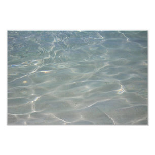 Impression Photo Eau des Caraïbes Bleu Abstrait Nature