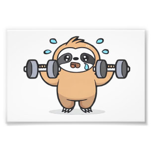 Impression Photo Échec de la salle de sport Chibi Sloth � A drôle d