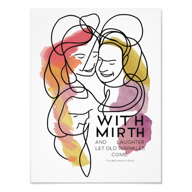 Impression Photo Echos Joyeuses : Une Aquarelle Colorée (Devant)