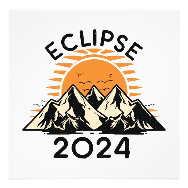 Impression Photo Éclipse solaire totale 2024 (Devant)