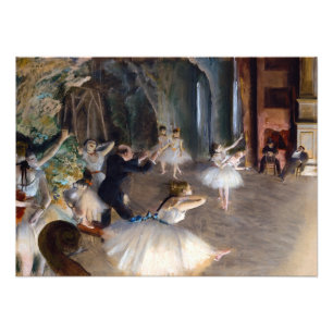 Impression Photo Edgar Degas - La répétition du ballet sur scène