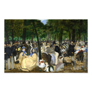 Impression Photo Edouard Manet - Musique dans les jardins des Tuile