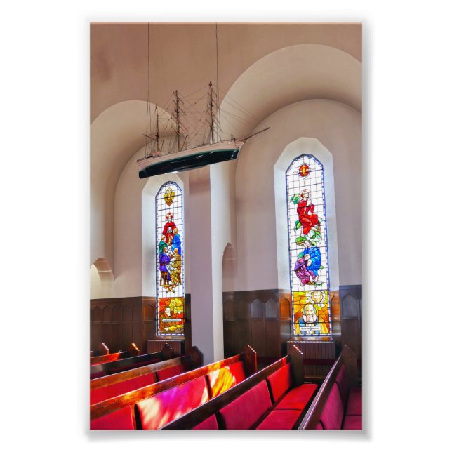 Impression Photo Eglise Akureyri Intérieur, Islande (Devant)