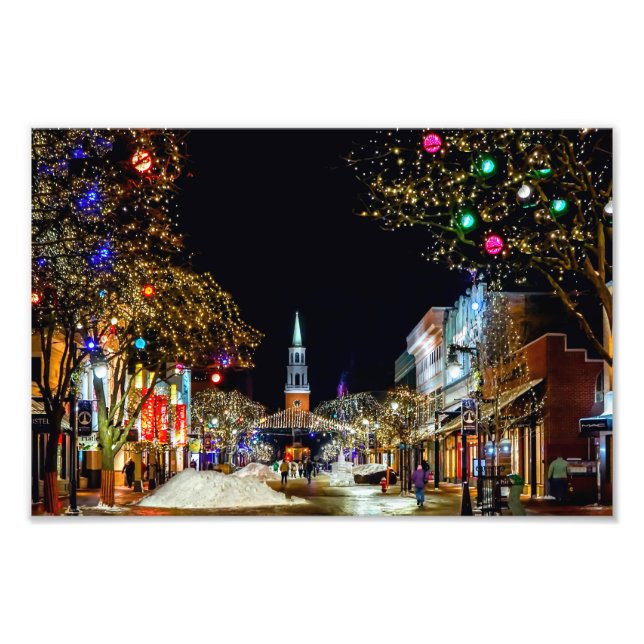 Impression Photo Église décorée pour Noël (Devant)