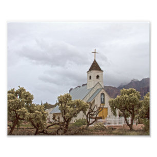 Impression Photo Eglise Elvis dans les montagnes Superstition.
