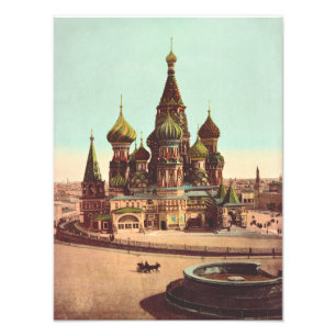 Impression Photo Eglise St Basil, Carré rouge Moscou