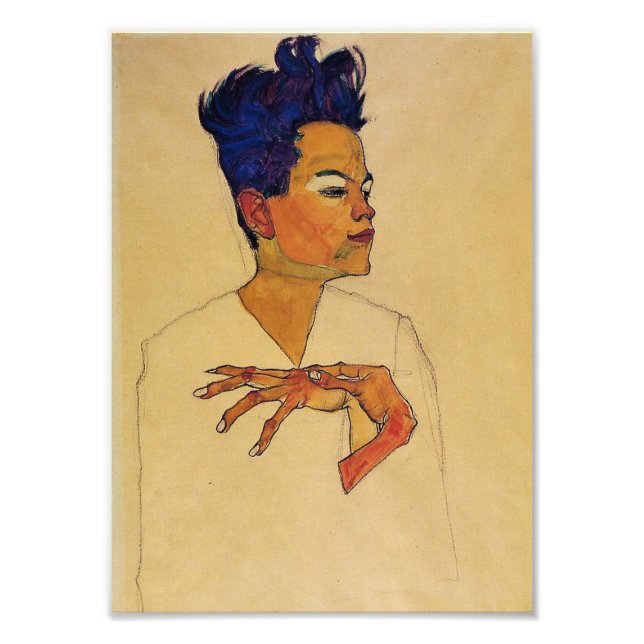 Impression Photo Egon Schiele Autoportrait Imprimer (Devant)