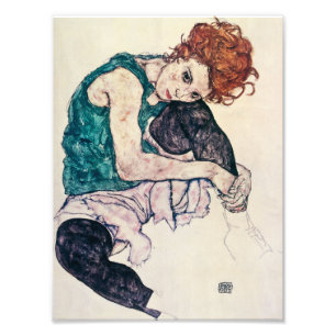 Impression Photo Egon Schiele Femme assise Imprimer