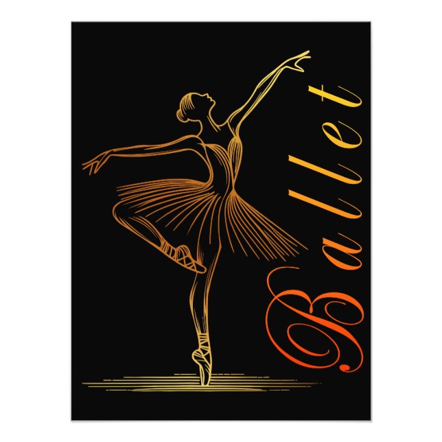 Impression Photo Élégant aperçu d'un ballet de Ballerina (Devant)