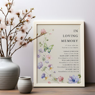 Impression Photo Élégante affiche du Mariage Fleur sauvage de print