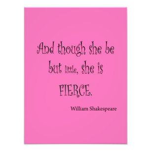 Impression Photo Elle n'est que petite, elle est fierce Shakespeare