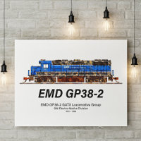 EMD GP38-2 Locomotive diesel GATX bleu et blanc