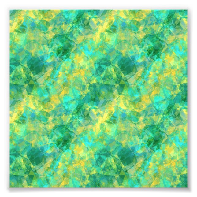 Impression Photo Émeraude Vert Crumpled Texture (Devant)