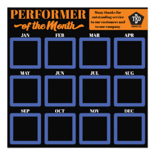 Impression Photo Employé du mois 4x4 photos affichage bureau
