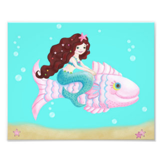Impression Photo Empreinte d'art Mermaid pour enfants