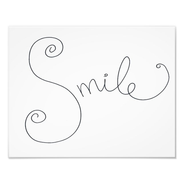 Impression Photo empreinte de gribouillis sourire (Devant)