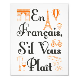 Impression Photo En Francais S'il Vous Plait Enseignant Français