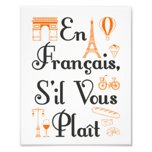 Impression Photo En Francais S'il Vous Plait Enseignant Français