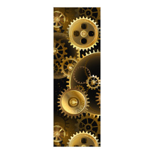 Impression Photo Engrenages en laiton Steampunk sans couture