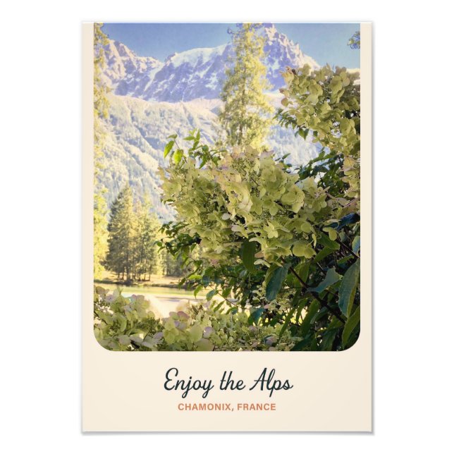 Impression Photo Enjoy the Alps - Chamonix France Botanical Landsca (Devant)