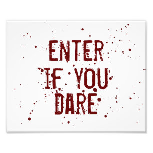 Impression Photo Entrez si vous osez le décor de Halloween