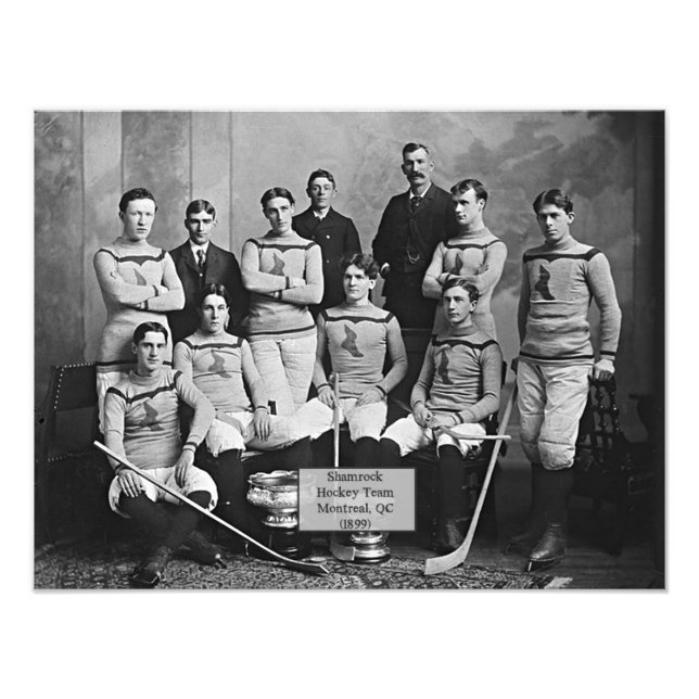 Impression Photo Équipe shamrock de hockey, Montréal, QC 1899, (Devant)