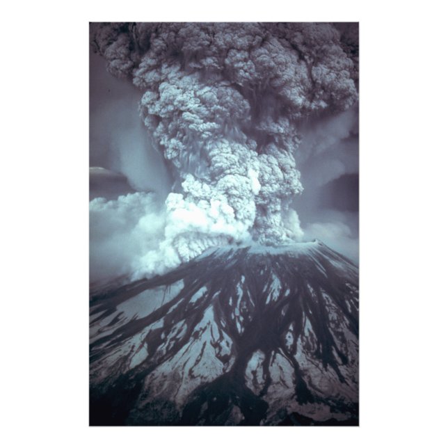 Impression Photo Éruption du mont Saint Helens Stratovolo 1980 (Devant)