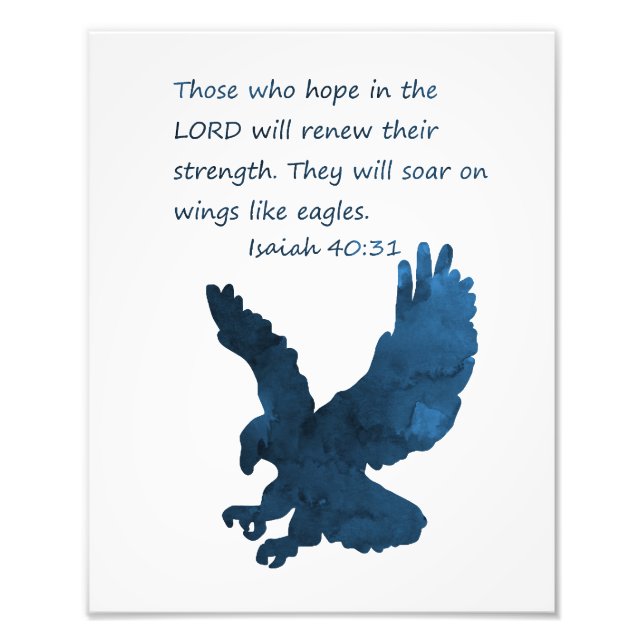 Impression Photo Esaïe 40 31 Bible Verse Aigle (Devant)