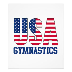 Impression Photo Etats-Unis avec drapeau américain Gymnastique Spor