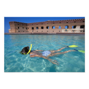 Impression Photo États-Unis, Floride, Florida Keys, Fort Jefferson,