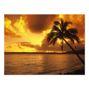 Impression Photo États-Unis, Hawaï, Kauai, Lever de soleil coloré d
