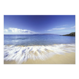 Impression Photo États-Unis, Hawaï, Maui, Vagues arrivant à Makena