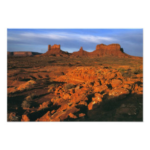 Impression Photo États-Unis, Utah, Monument Valley. Lumière du couc