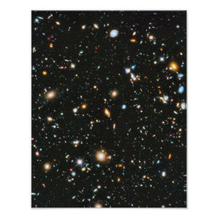 Impression Photo Étoiles dans l'espace - champ ultra profond de