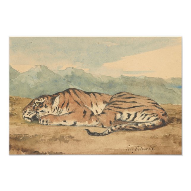 Impression Photo Eugene Delacroix - Royal Tiger (Devant)